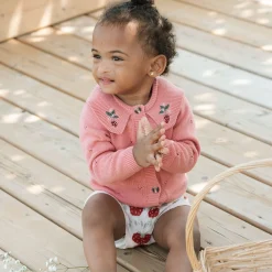Hot Strawberries Cardigan 3-24m Fleeces And Sweatshirts|Tops