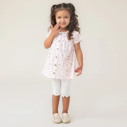 Tops>Nano Strawberries Printed Tunic Set Pink