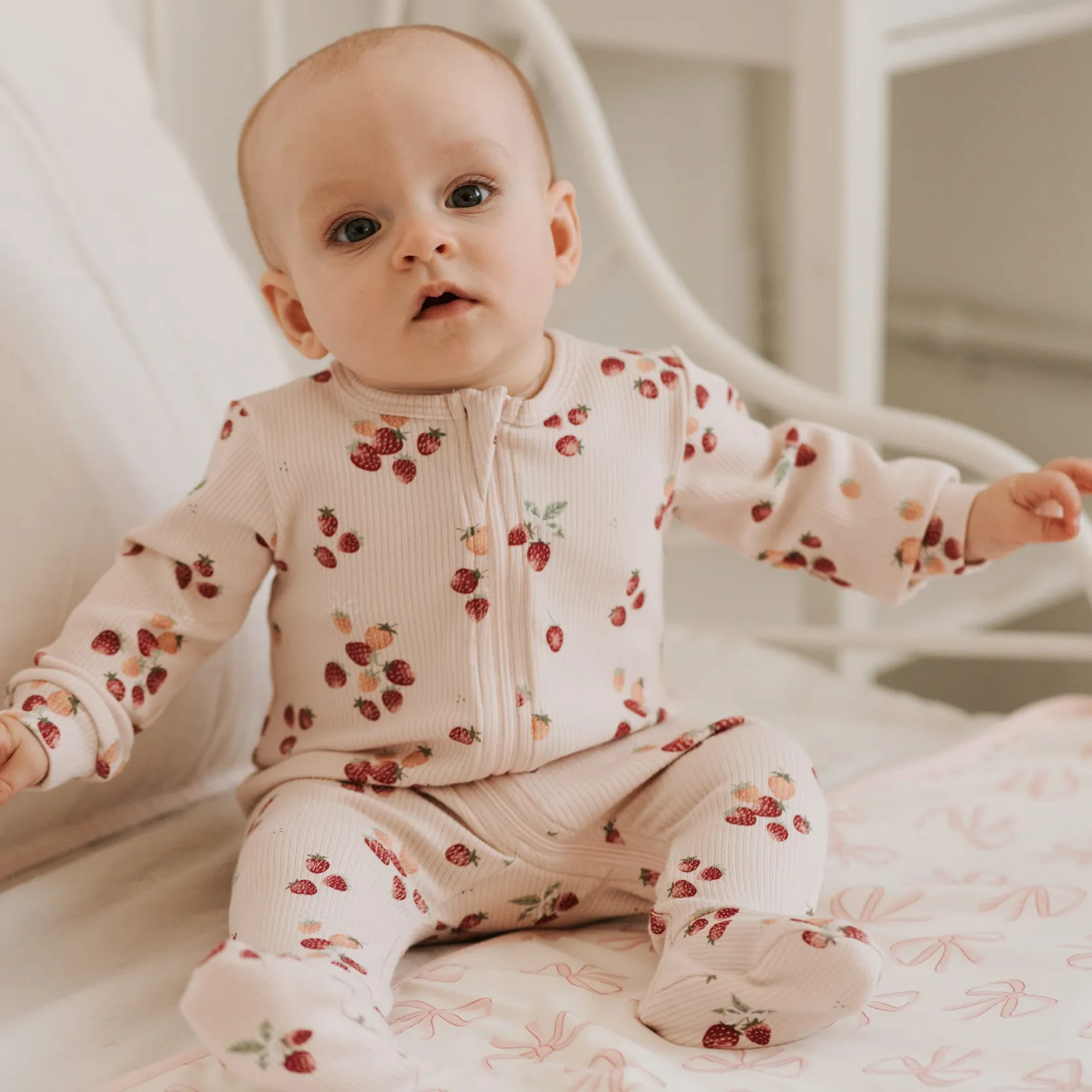 Hot Strawberries Ribbed Pajamas Pajamas|Pyjamas