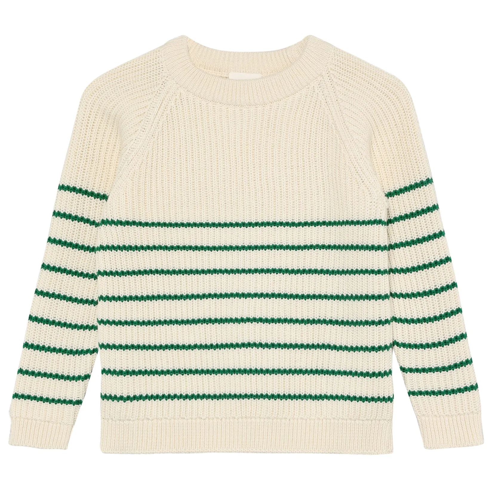 Fleeces And Sweatshirts|Tops>En Fant Stripe Knit Pullover 3-10 Ivory