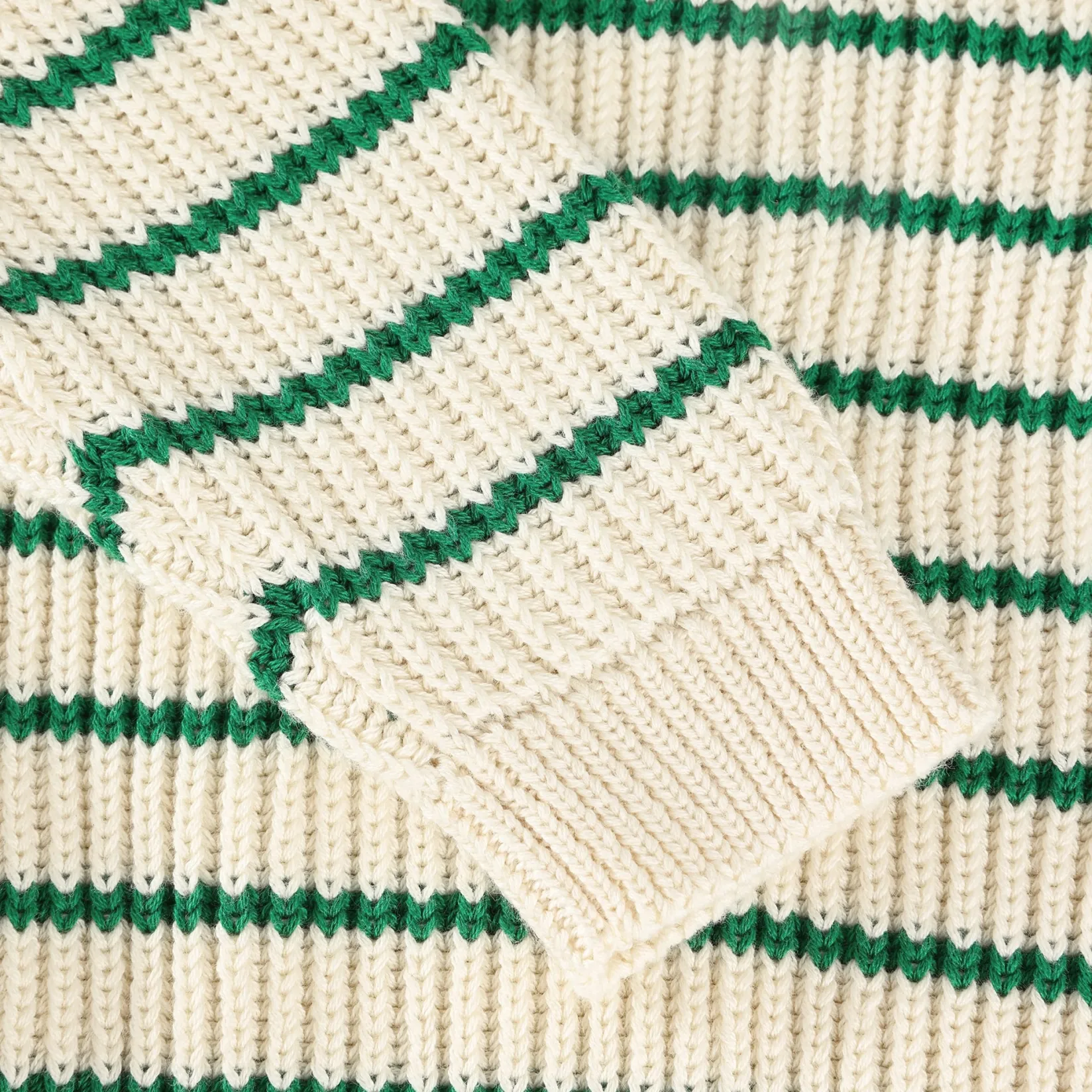 Fleeces And Sweatshirts|Tops>En Fant Stripe Knit Pullover 3-10 Ivory