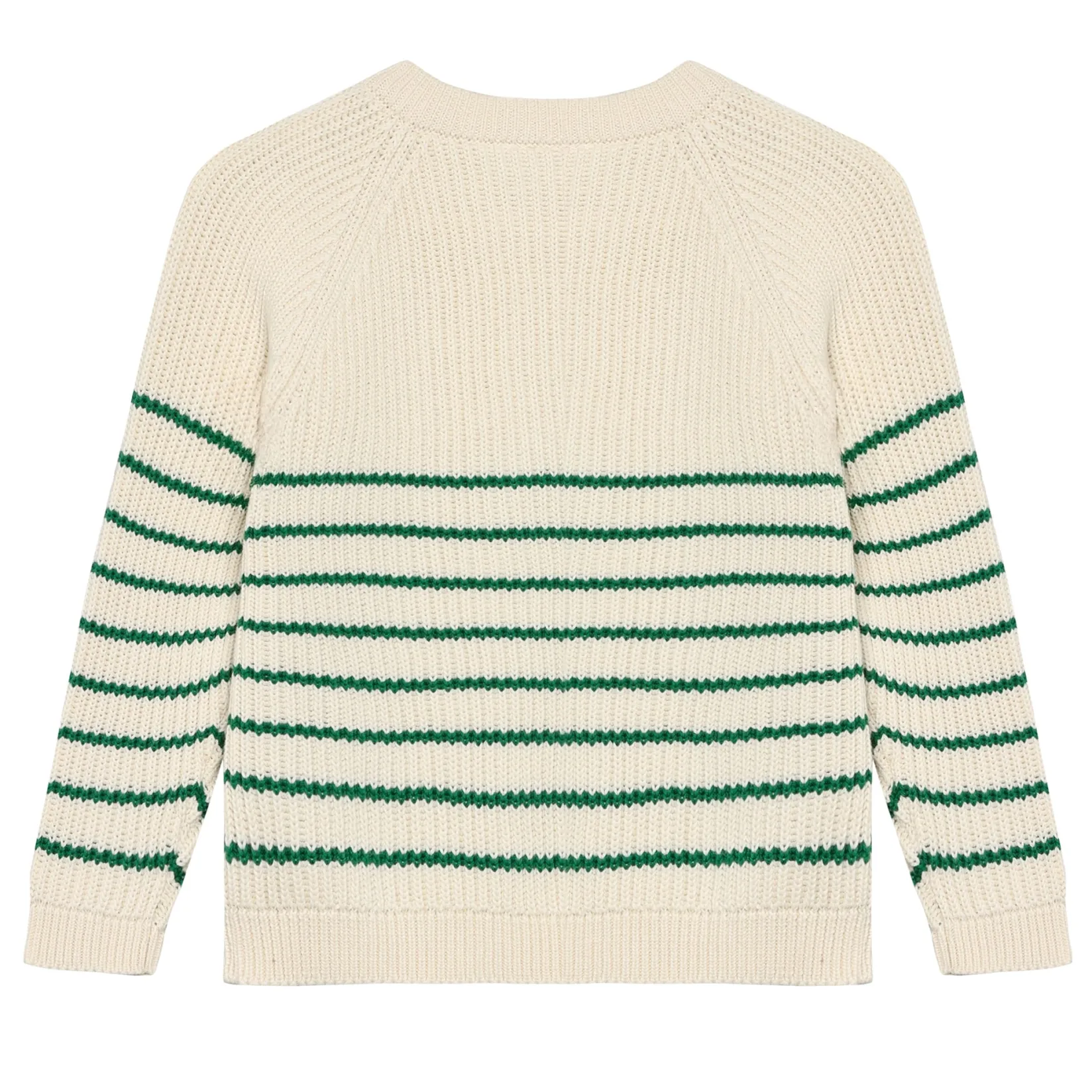 Fleeces And Sweatshirts|Tops>En Fant Stripe Knit Pullover 3-10 Ivory