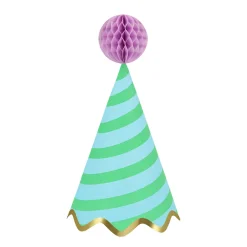 Hot Stripe Party Hats (8) Party Supplies