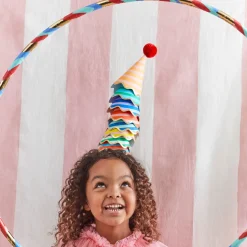 Hot Stripe Party Hats (8) Party Supplies