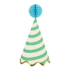 Hot Stripe Party Hats (8) Party Supplies