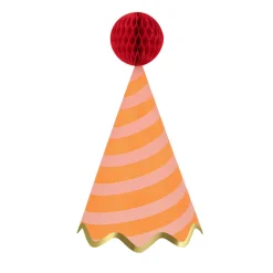 Hot Stripe Party Hats (8) Party Supplies