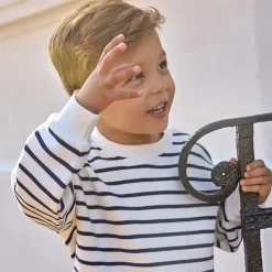 Fleeces And Sweatshirts|Tops>En Fant Stripe Sweatshirt 6-24m Navy