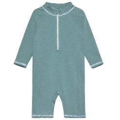 Swimsuits>Color Kids Stripe Swimsuit 9-18m Teal