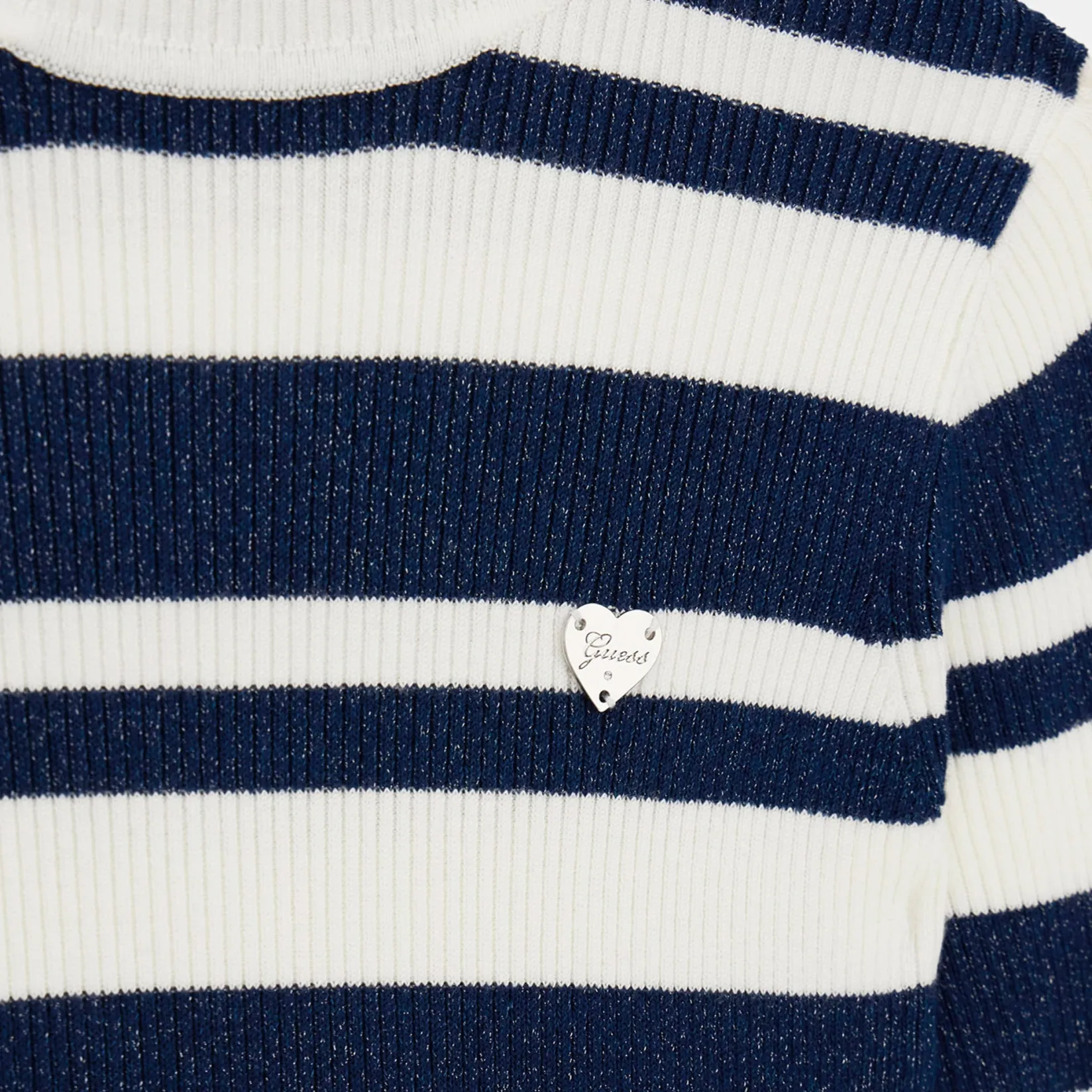 Dresses & Rompers>Guess Kids Striped Knit Dress 7-14 Navy