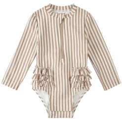 Outlet Striped Long Sleeve UV Swimsuit 0-24m Swimsuits