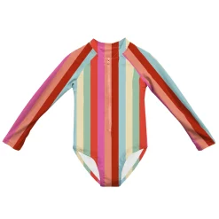 Swimsuits>Headster Kids Striped Swimsuit 2-12y Fuchsia