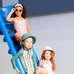 New Striped Uv Ls 2pc Swimsuit 2-4 Kids/BOY Swimsuits