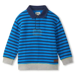 Fleeces And Sweatshirts|Tops>Hatley Stripes Sweatshirt 3-8 Royal Blue