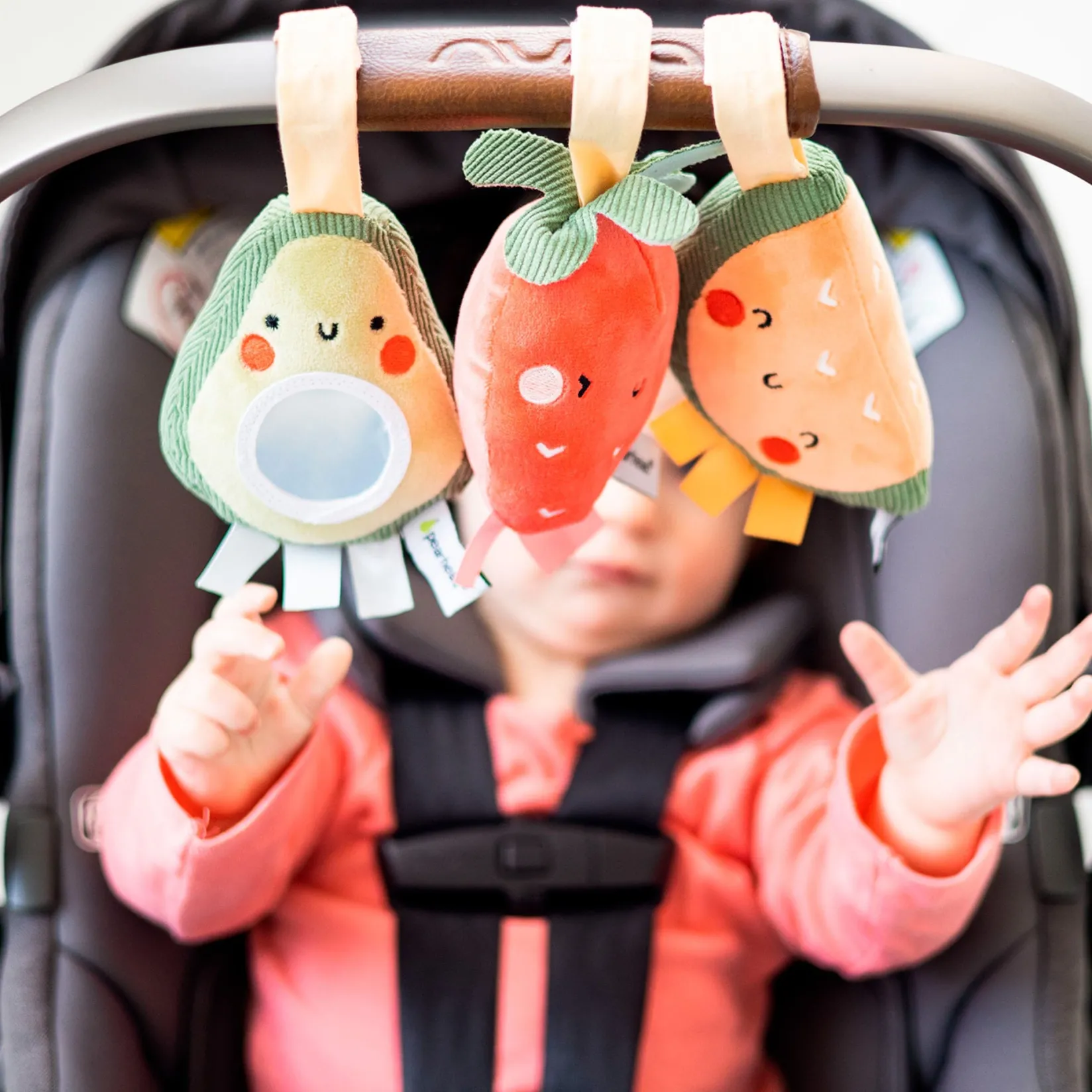 Clearance Stroller Toy Set of 3 - Watermelon, Avocado, Strawberry Stroller & Car Seat Toys|Developmental Toys