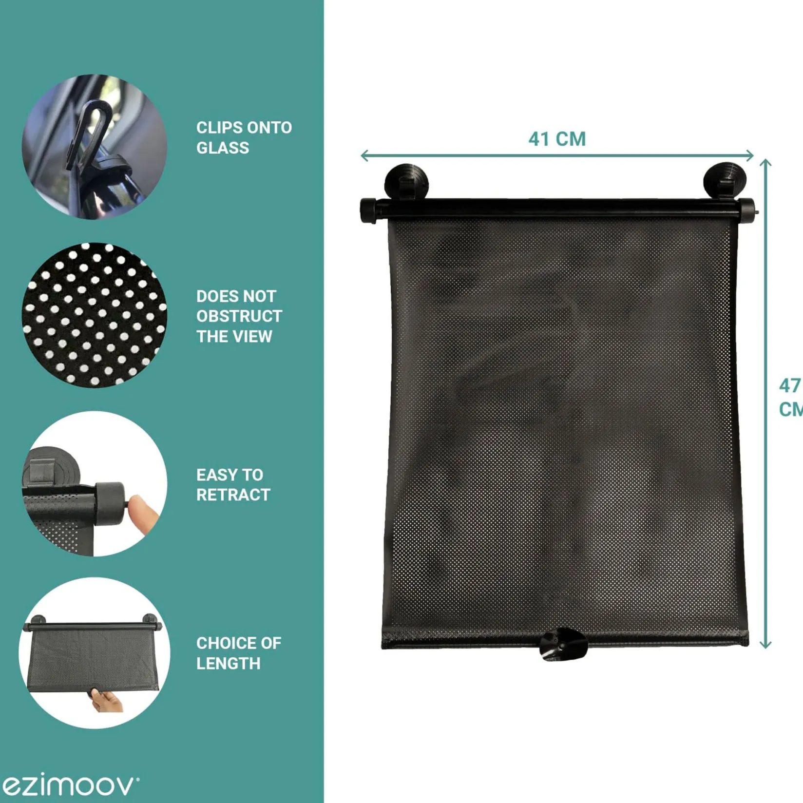 Car Seats & Booster Seats|Car Seats>Ezimoov Suction Cup Car Side Window Retractable Sunshade