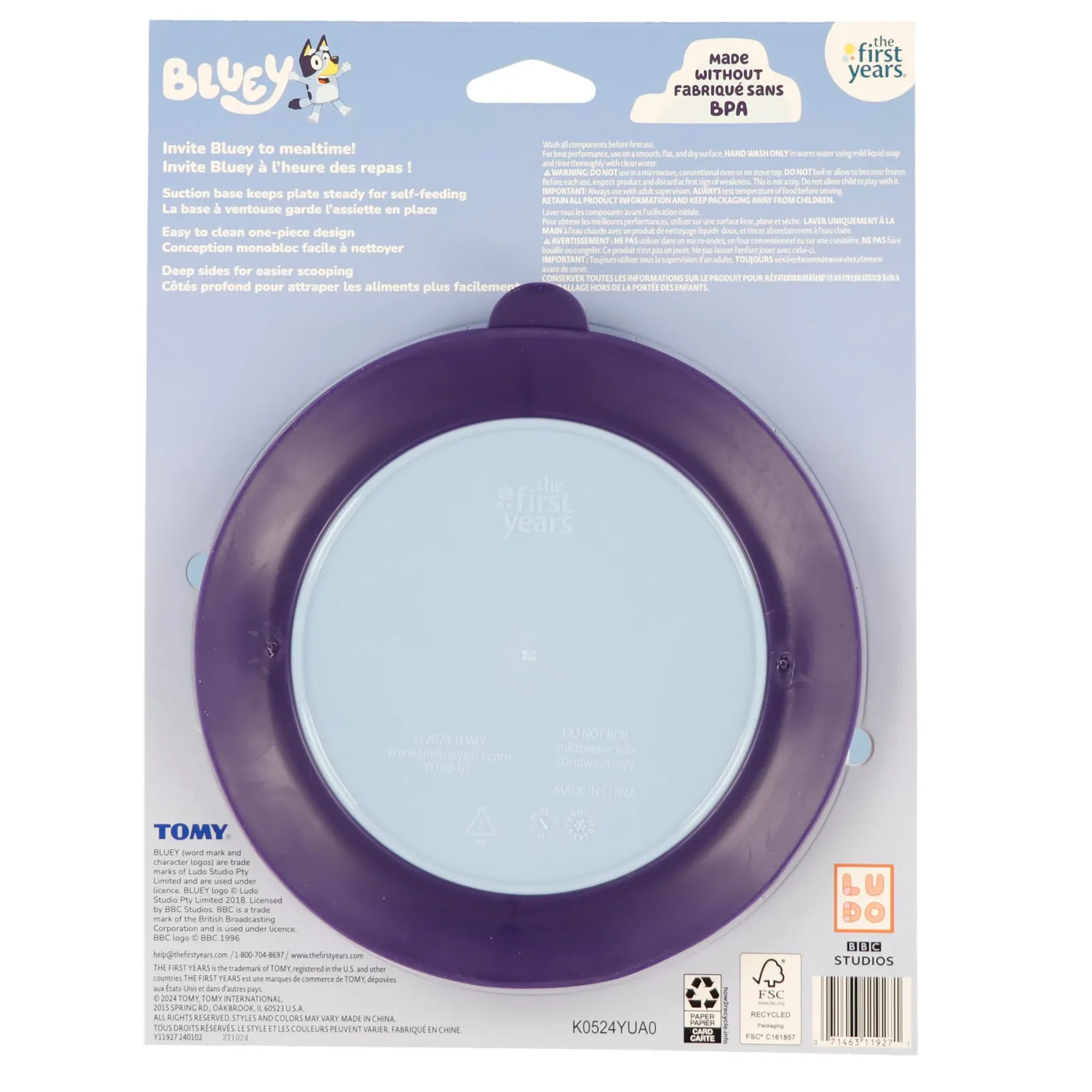 Tableware|Plates & Placemats>Lamaze Suction Plate Bluey