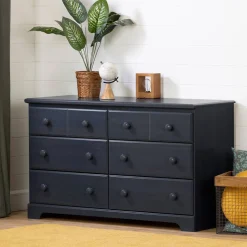 Hot Summer Breeze 6-Drawer Double Dresser - Blueberry Storage Furniture