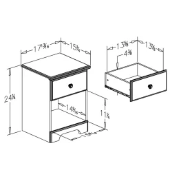 Online Summer Breeze 1-Drawer Nightstand - Blueberry Nightstands