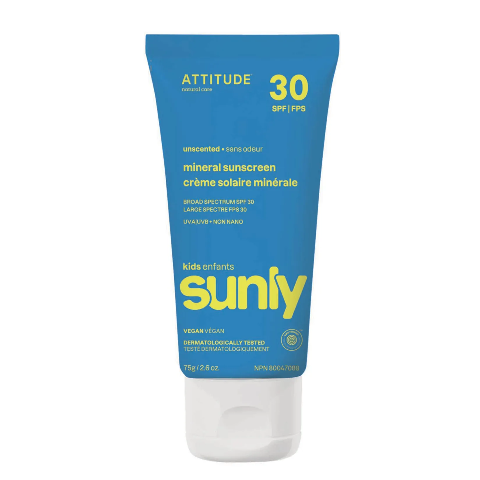 Body & Hair Care|Body & Hair Care>Attitude Sunly Sunscreen 75g SPF 30 - Unscented