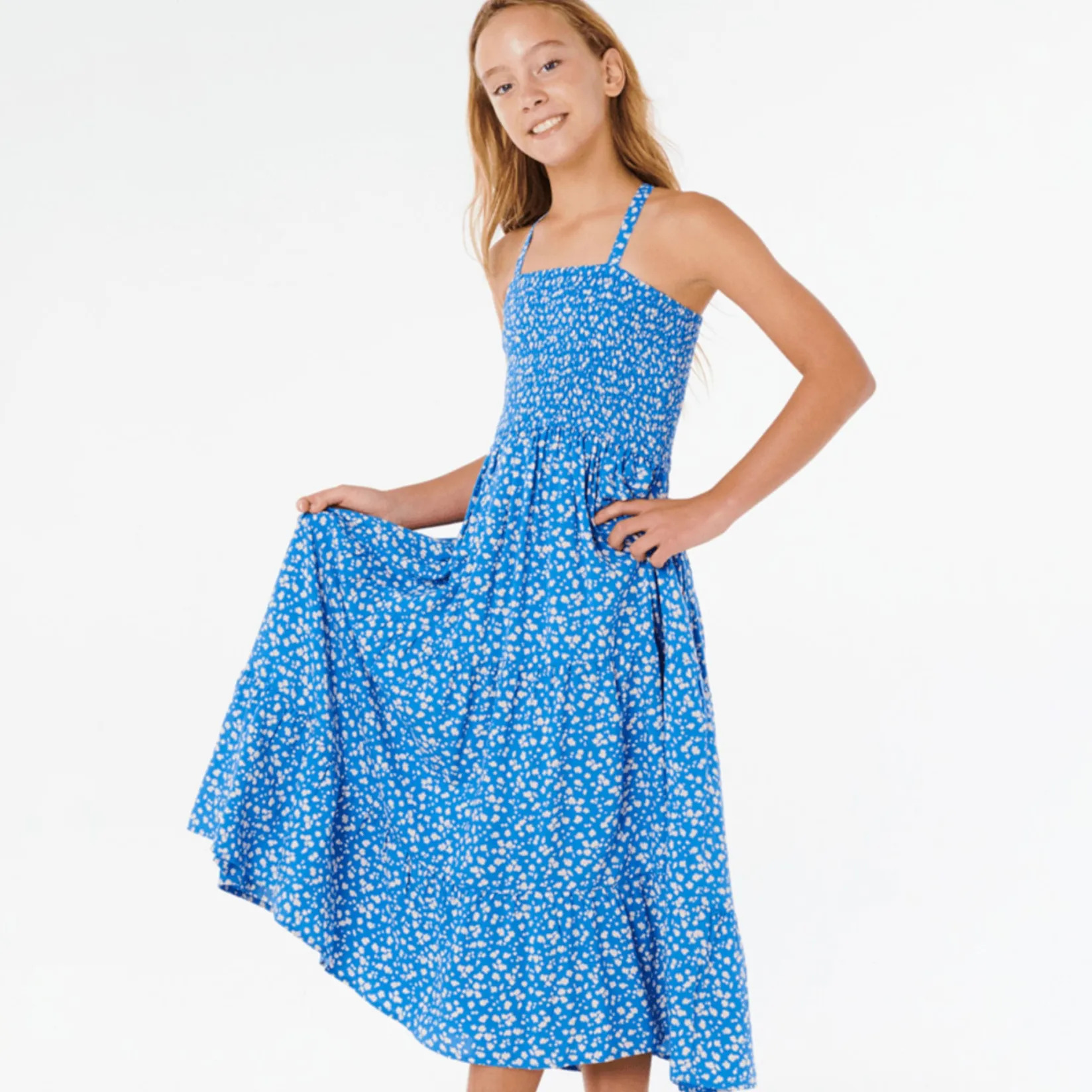 Dresses & Rompers>Rip Curl Sunshine Ditsy Mxi Dress 8-14y Blue