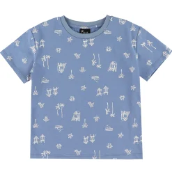 Tops>Chat Botte Surf Beach T-shirt 2-8 Blue