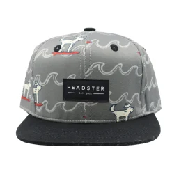 Hats And Caps>Headster Kids Surf Dog Snapback 2-16y Charcoal