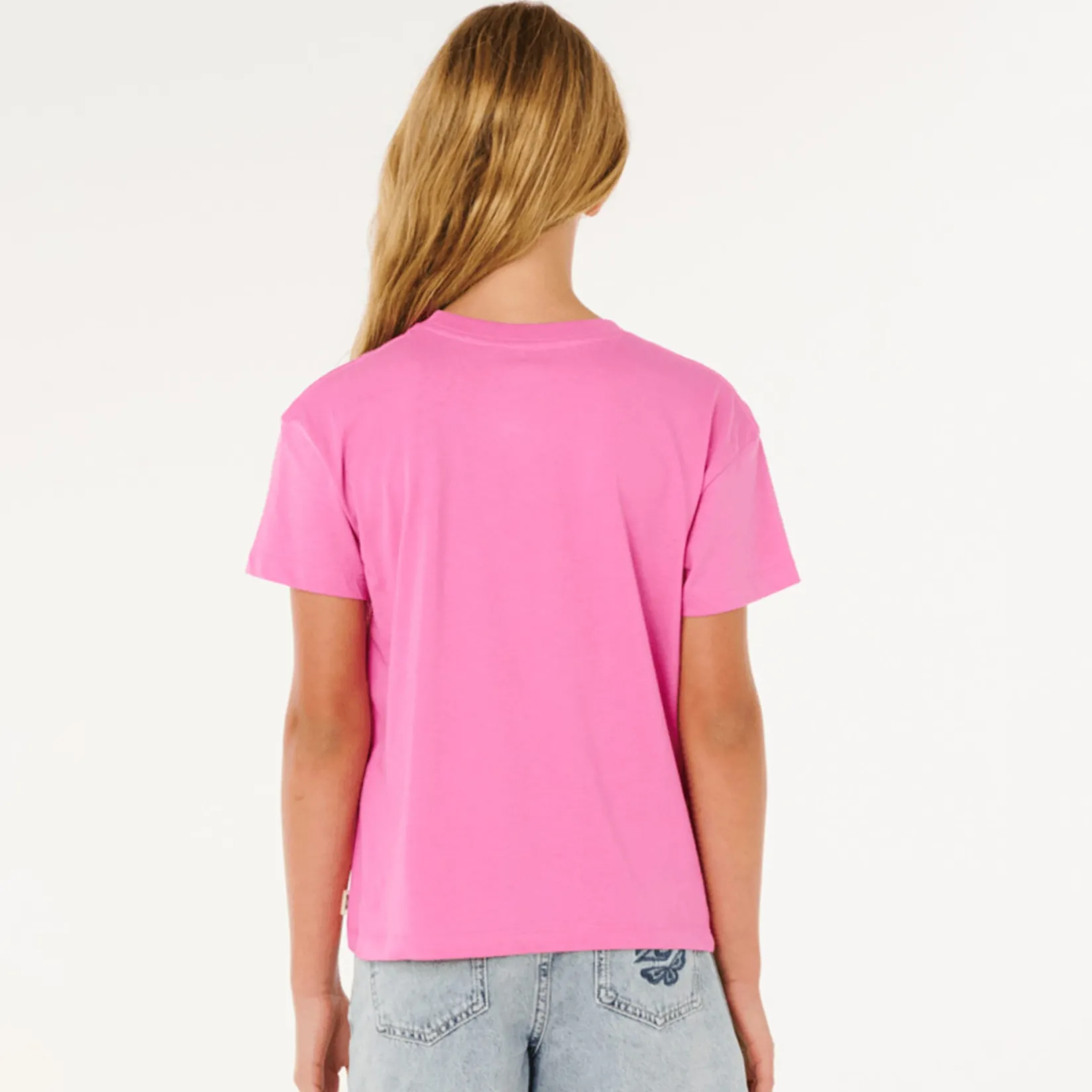 Tops>Rip Curl Surf Puff Relaxed T-shirt 8-14y Fuchsia