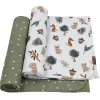 Blankets|Blankets>Living Textiles Swaddle Blanket (2) Jersey - Forest