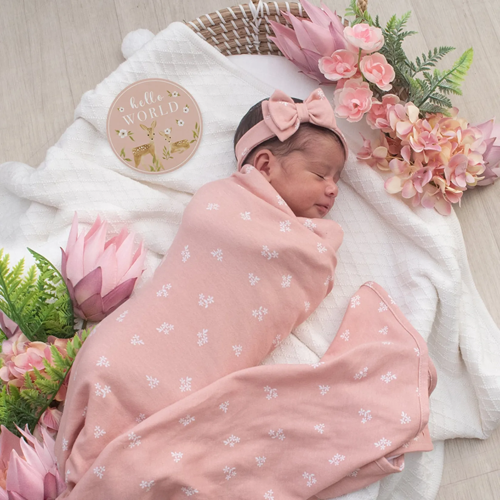 Clearance Swaddle Blanket (2) Jersey - Sophia Garden Kids Blankets|Blankets