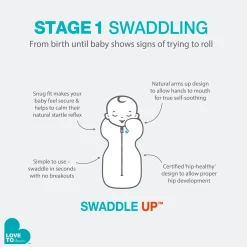 Outlet Swaddle Up Original Small 8-13lb - Gray Pajamas|Sleep Bags