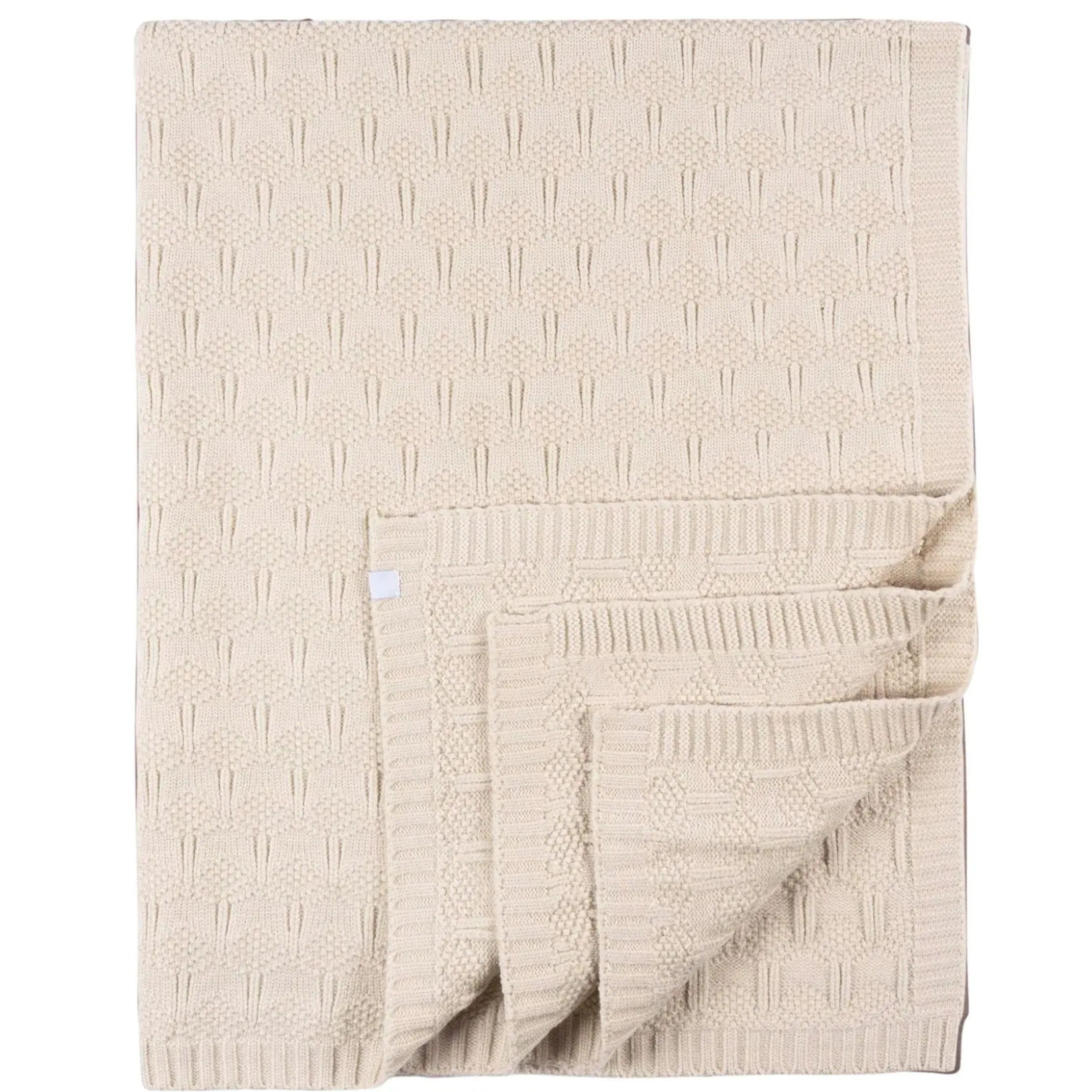 Blankets|Blankets>Just Born Sweater Knit Blanket - Tan