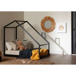 Clearance Sweedi - House Bed with Chimney for Baby - Black Cribs & Mattresses|Cribs & Mattresses