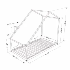 Clearance Sweedi - House Bed with Chimney for Baby - Black Cribs & Mattresses|Cribs & Mattresses