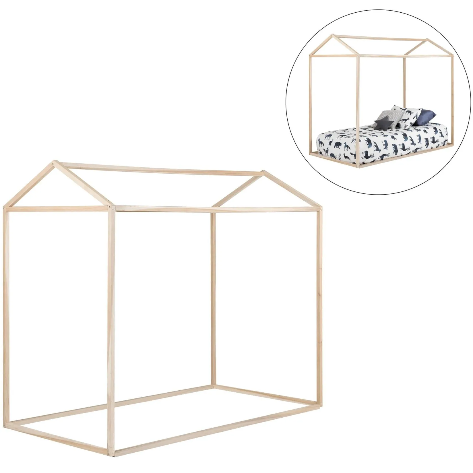 Twin, Full & Queen Beds>South Shore Sweedi House Bed for Twin Bed - Natural