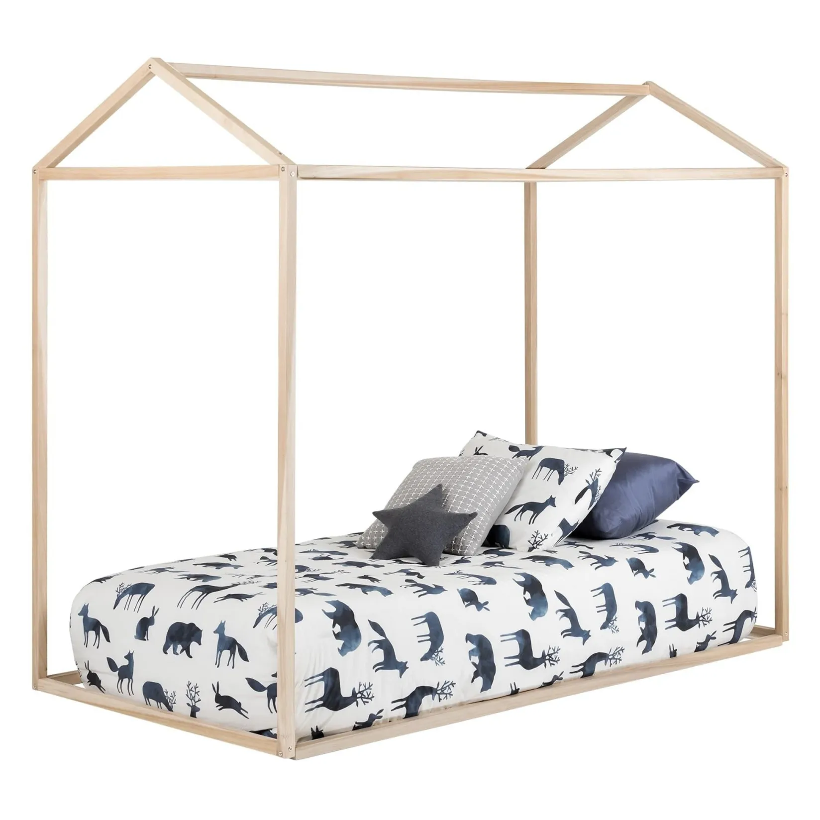 Twin, Full & Queen Beds>South Shore Sweedi House Bed for Twin Bed - Natural