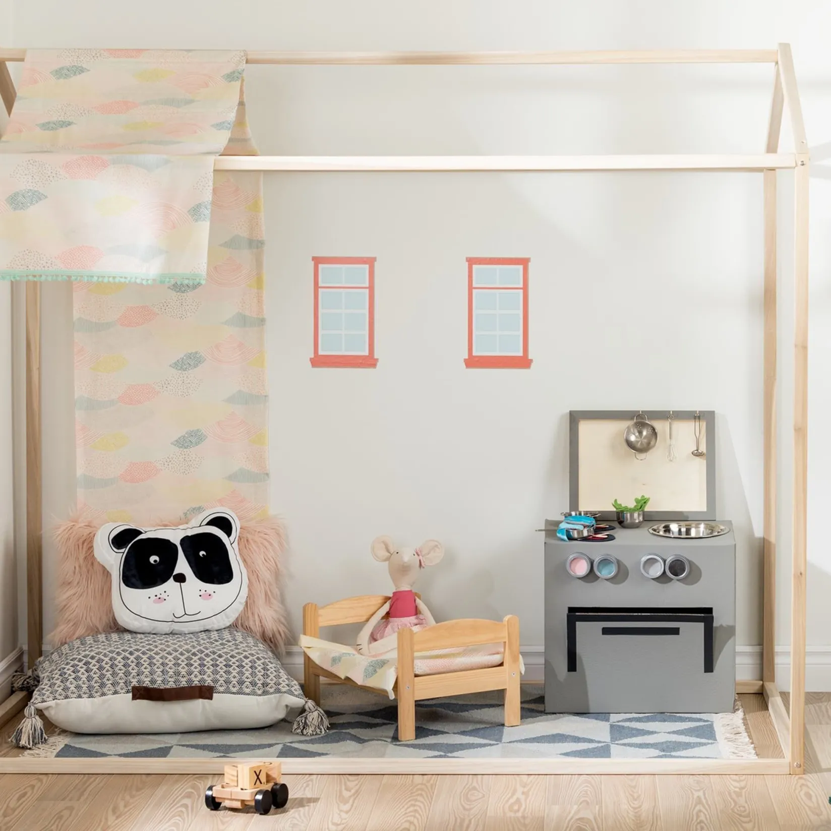 Twin, Full & Queen Beds>South Shore Sweedi House Bed for Twin Bed - Natural