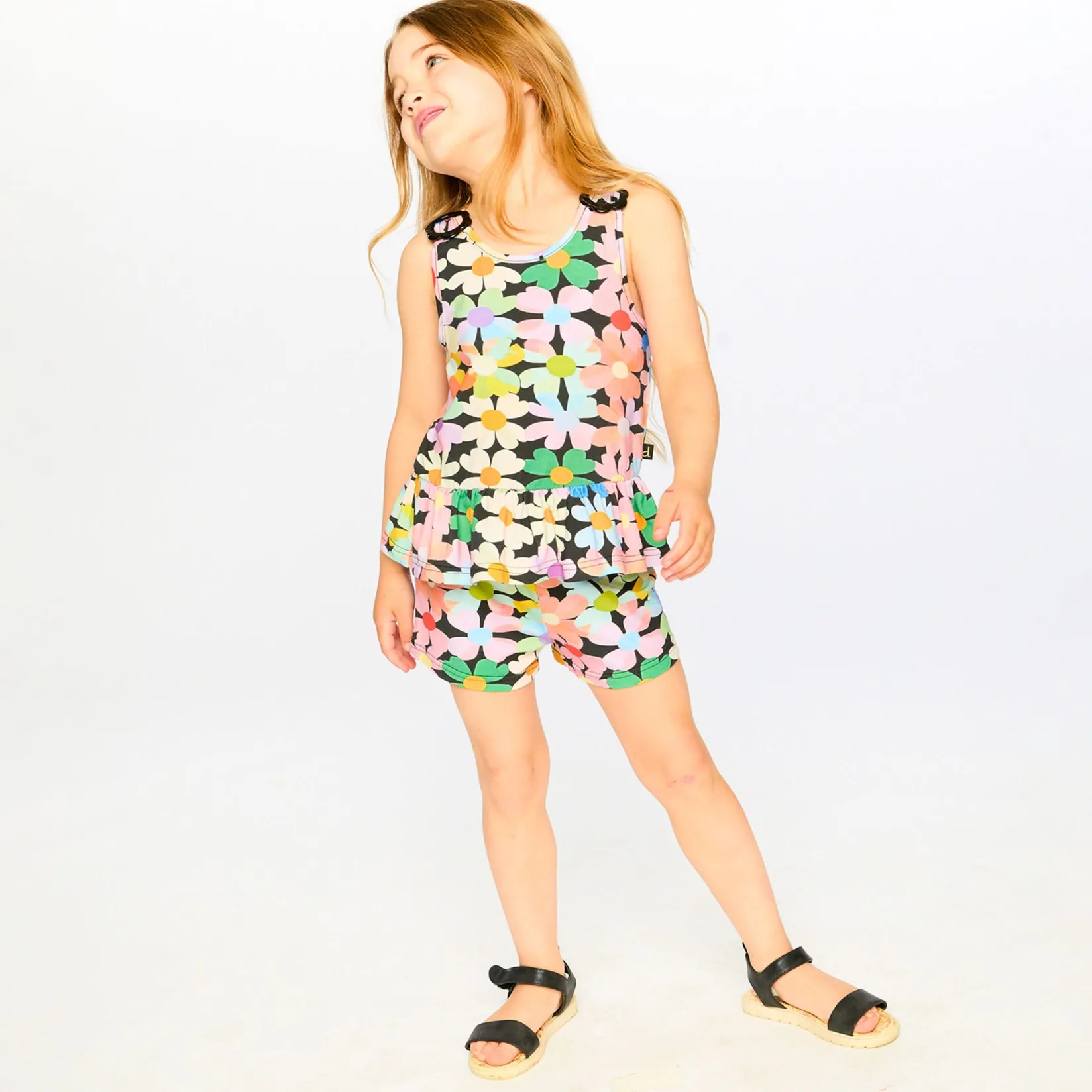 Hot Sweet Flowers Tank Top 7-10 Kids Tops