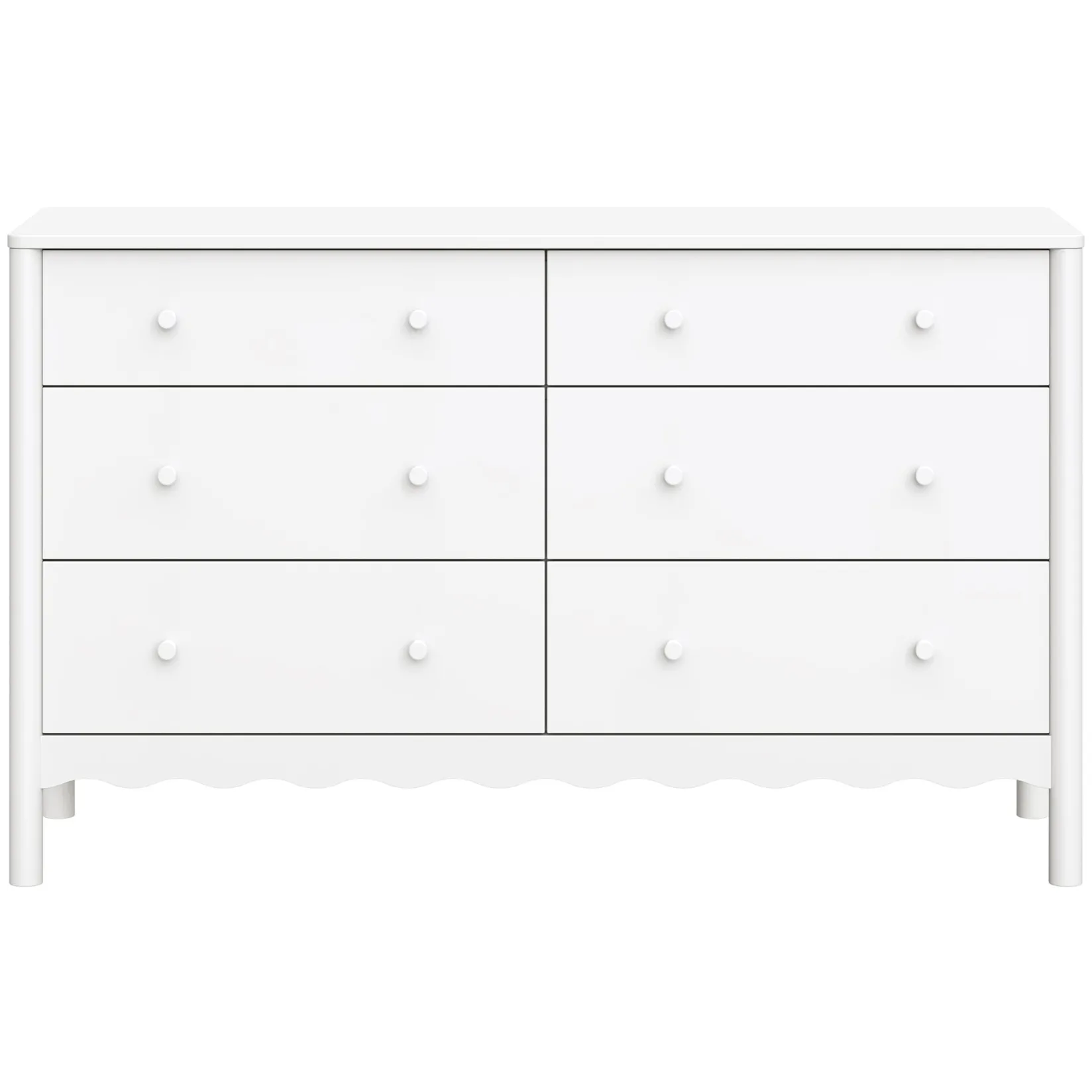 Storage Furniture>Babyletto Swell 6 Drawers Assembled Dresser- White