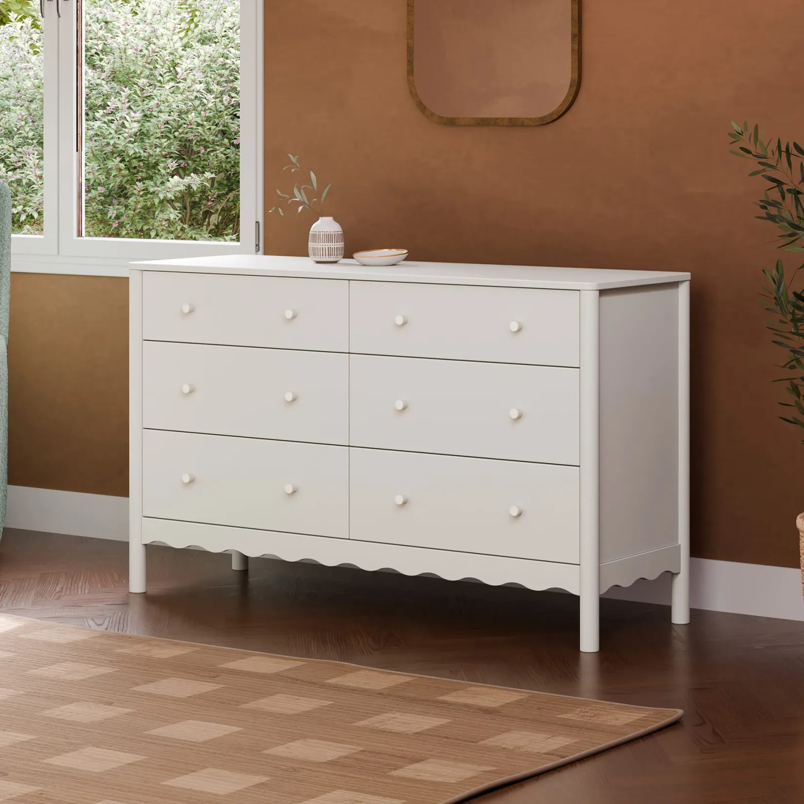 Storage Furniture>Babyletto Swell 6 Drawers Assembled Dresser- White
