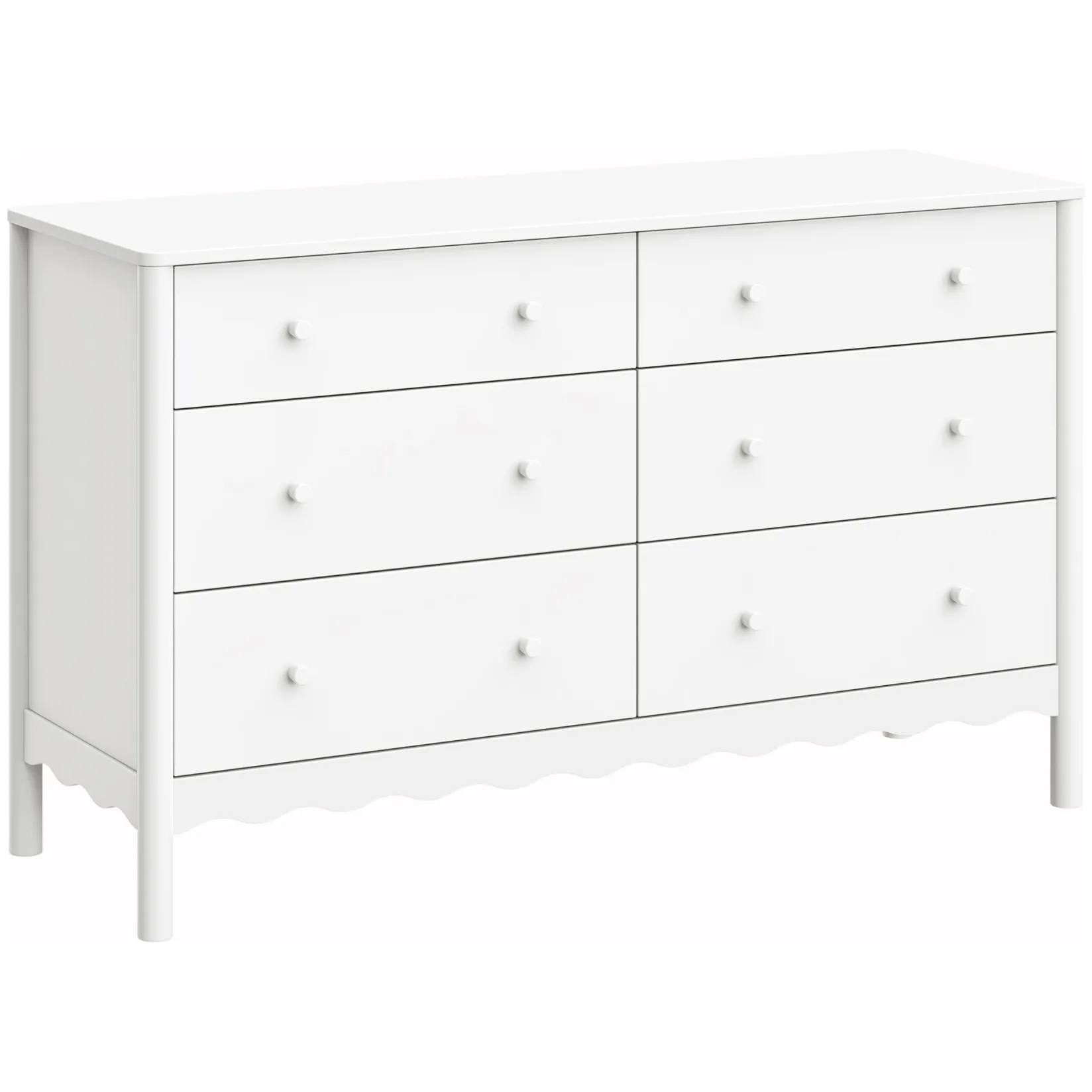 Storage Furniture>Babyletto Swell 6 Drawers Assembled Dresser- White