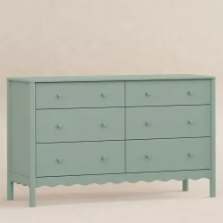 Storage Furniture>Babyletto Swell 6-Drawer Assembled Dresser - Light Sage