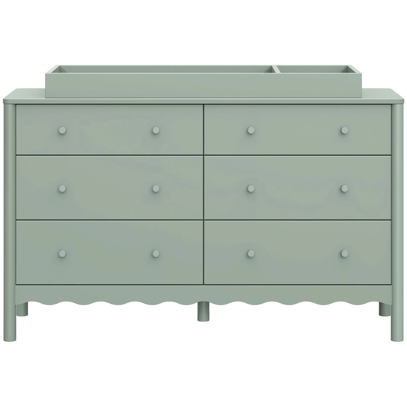 Storage Furniture>Babyletto Swell 6-Drawer Assembled Dresser - Light Sage
