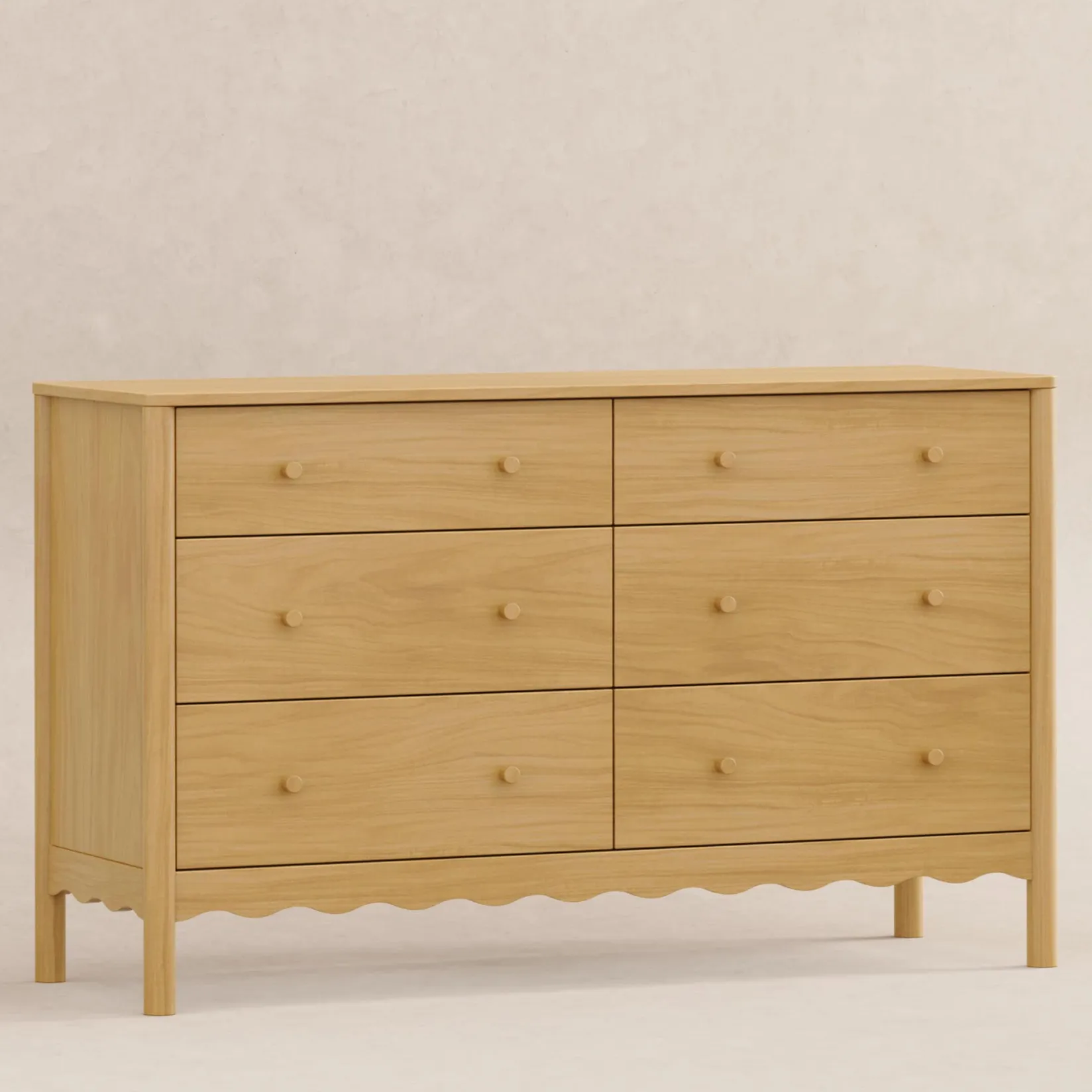 Swell 6-Drawer Assembled Dresser - Honey Storage Furniture