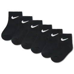 Socks|Underwear & Socks>Nike Swoosh Ankle Socks (6) 2-4 Black