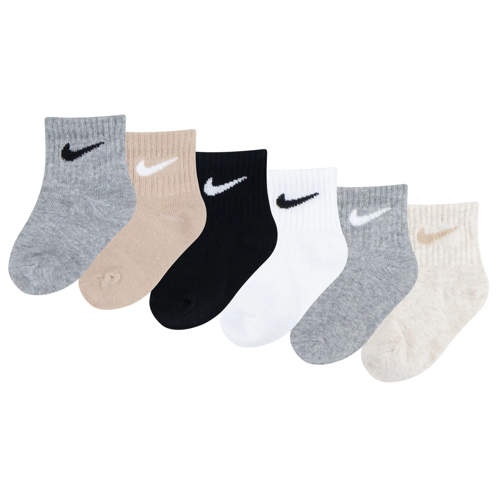Hot Swoosh Ankle Socks (6) 6-24m BOY Socks|Underwear & Socks