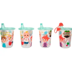 Sale Take & Toss CoComelon Sippy Cups 10oz (4) Kids Tableware|Plates & Placemats