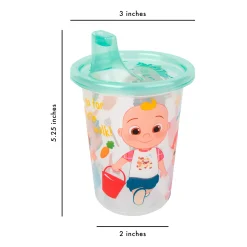 Sale Take & Toss CoComelon Sippy Cups 10oz (4) Kids Tableware|Plates & Placemats