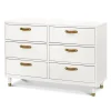 Sale Tanner 6-Drawer Dresser - Warm White Storage Furniture