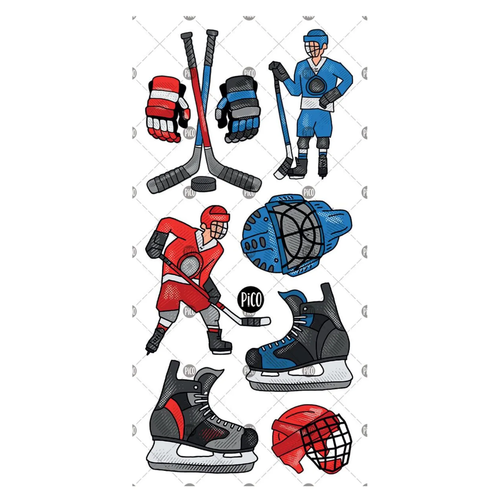 Temporary Tattoos|Diy & Activities>Pico Tatouages Tattoos Pico - The Madness of Hockey