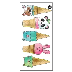 Outlet Tattoos Pico- Animal Ice Cream Cones Kids Temporary Tattoos|Diy & Activities